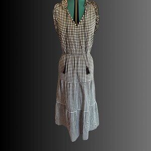 Gingham Tiered Praire Dress